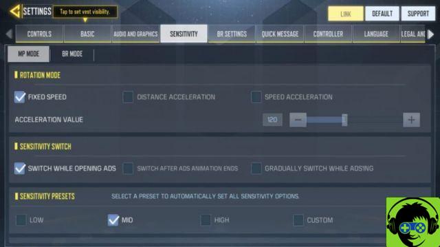 Mejor Call of Duty: Configuración de sensibilidad móvil