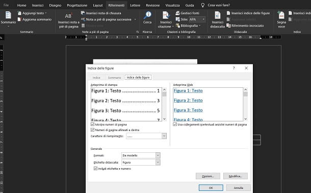 How to insert Word index