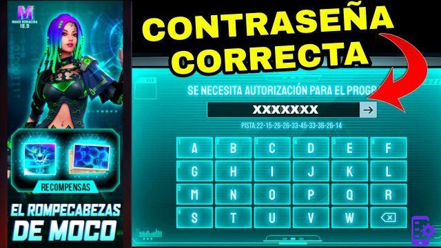 Cuál es la contraseña de Moco de Free Fire