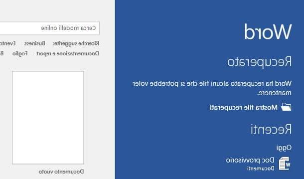Come recuperare un file Word non salvato