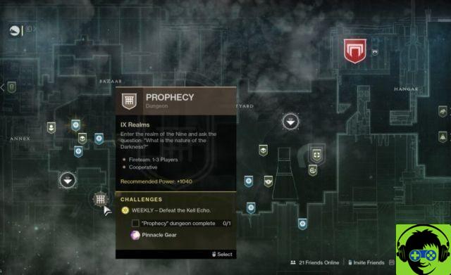 Cómo iniciar Prophecy Dungeon en Destiny 2