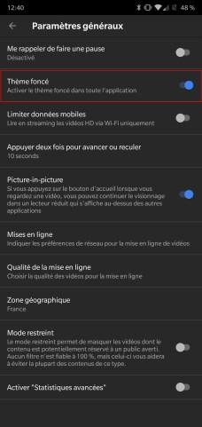 How to activate YouTube dark theme on Android app and website