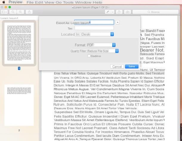 Come comprimere un file PDF con Mac