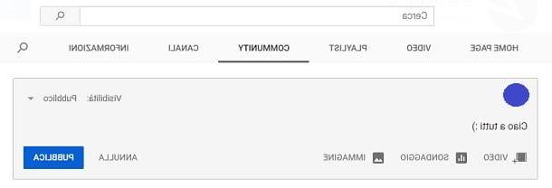 Come fare un post su YouTube