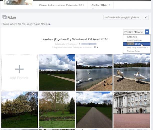 Comment supprimer des photos de Facebook