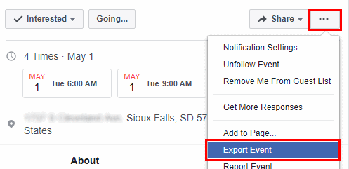 Import Facebook events into Google Calendar