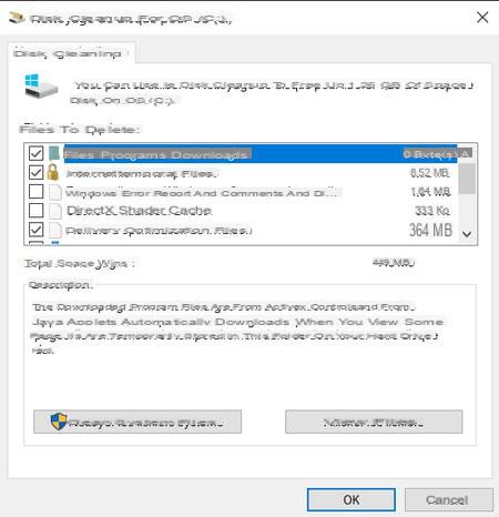 Eliminar archivos de actualización de Windows Update