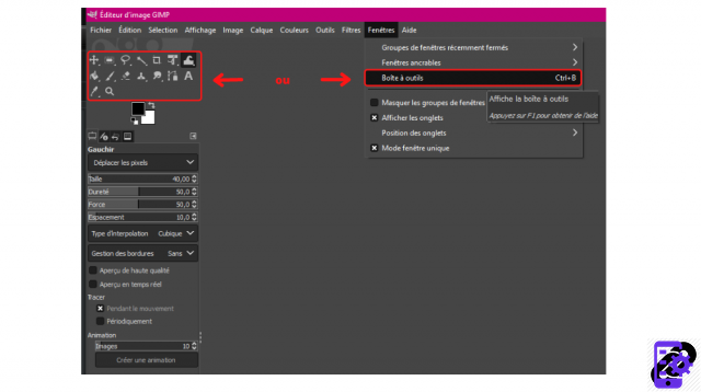 ¿Cómo usar la caja de herramientas en GIMP?