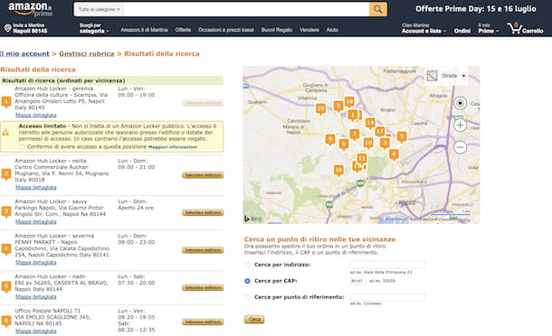 Comment entrer l'adresse Amazon Locker