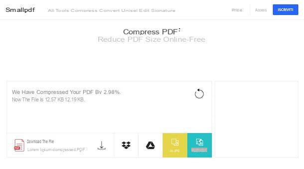 Como compactar um PDF