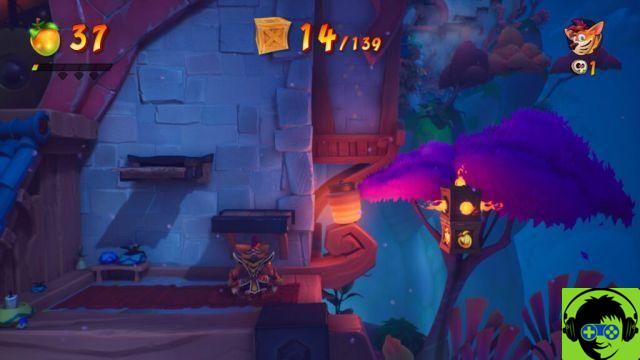 Crash Bandicoot 4: tutte le casse e le posizioni delle gemme nascoste | 4-2: Trascinamento della guida al 100%