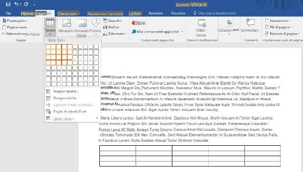 How to make a table in Word