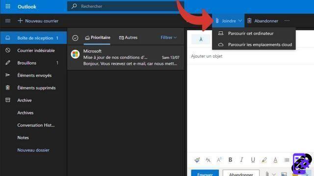 How to send an attachment by email in Outlook?