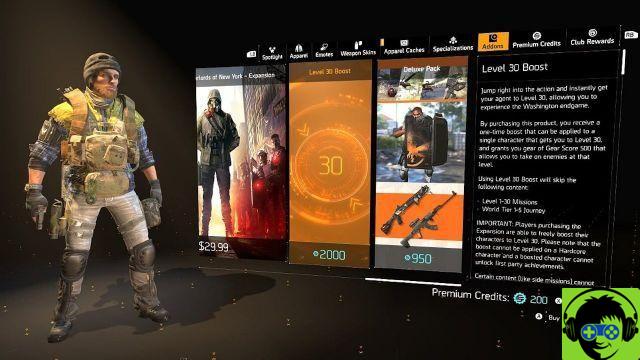 The Division 2 - How to get and use the level 30 boost for the Warlords of New York expansion