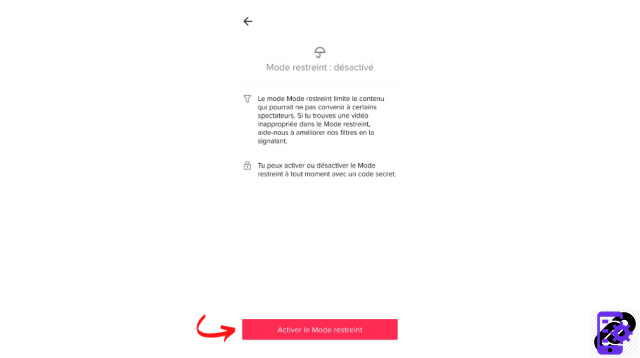 Como ativar o modo restrito no TikTok?