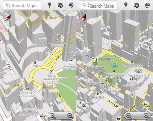 Google Maps hors ligne et en 3D