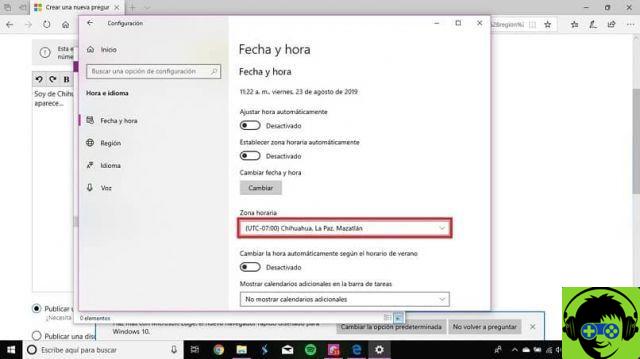 ¿Cómo puedo cambiar correctamente la zona horaria de mi PC con Windows 10?