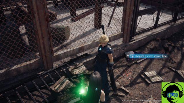 Localização do cartão de segurança para a porta do armazém em Final Fantasy VII Remake - Just Flyw In from the Graveyard