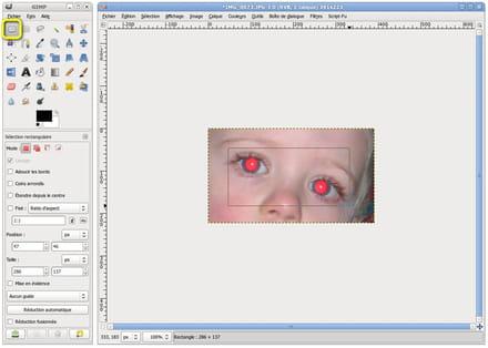 Correct red eyes with Gimp