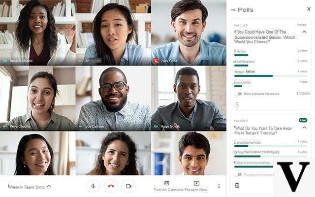 Google Meet con sondaggi e Q&A dall'8 ottobre