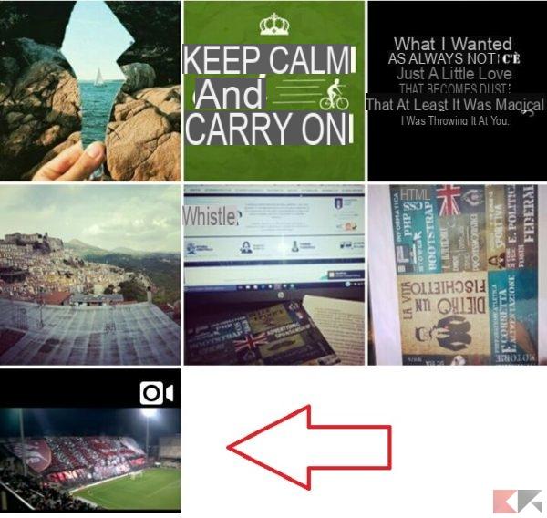 Recuperare video archiviati Instagram