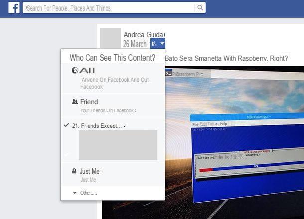 Come nascondere foto su Facebook