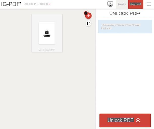 Come sbloccare un PDF