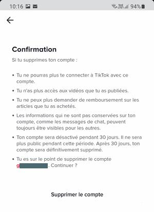 Delete TikTok account: the solution