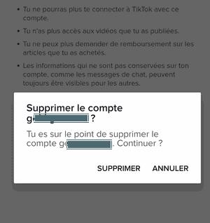 Delete TikTok account: the solution
