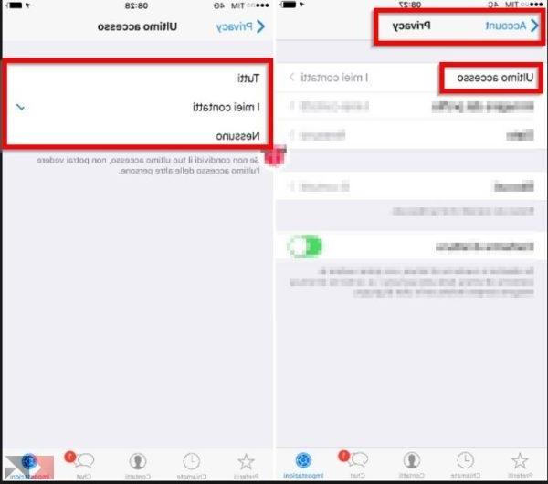 Come rimuovere l’ultimo accesso su WhatsApp