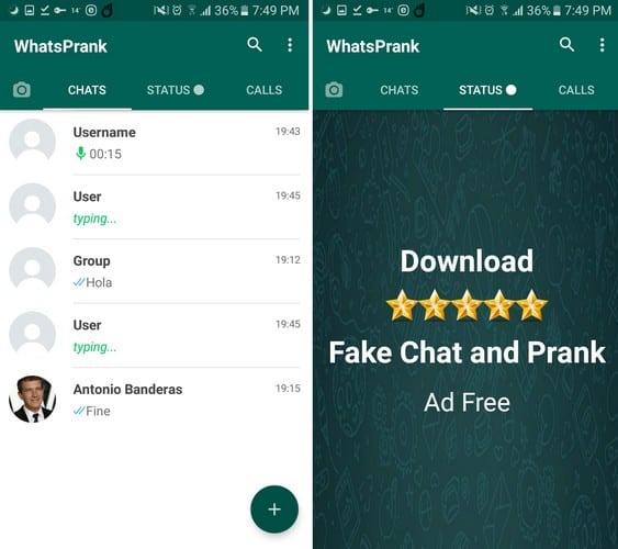 App para pregar peças no WhatsApp