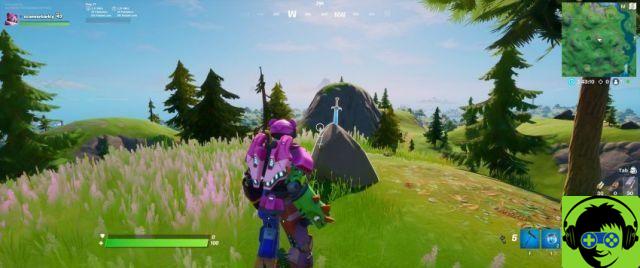 Where to look for Skye's sword in a stone found in Fortnite Chapter 2 Season 2 Highlights