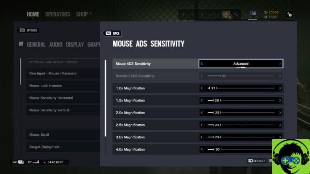 Como converter sua sensibilidade do Rainbow Six Siege em Shadow Legacy