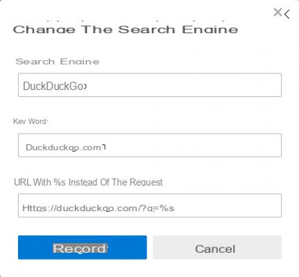 Microsoft Edge: how to change the default search engine