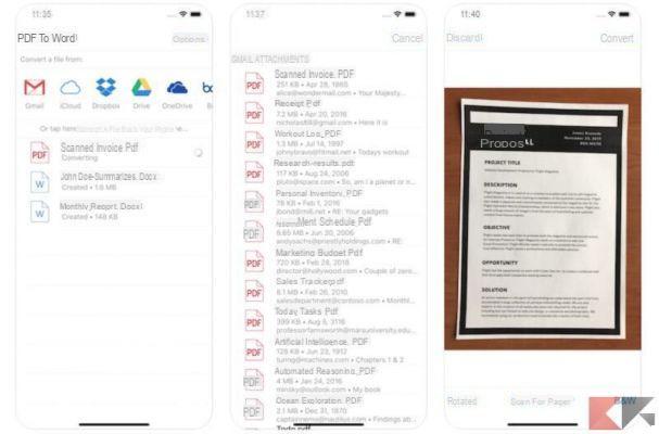 Venez convertir PDF en Word sur iPhone e iPad