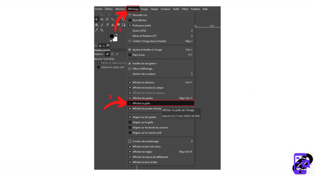 How to insert a grid in GIMP?