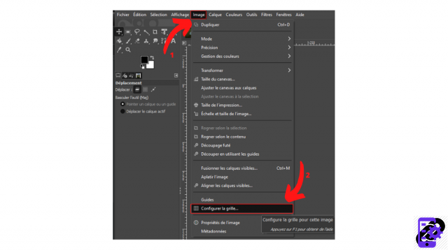 How to insert a grid in GIMP?