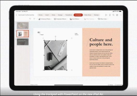 Office atualizado para iPad com suporte para mouse e trackpad