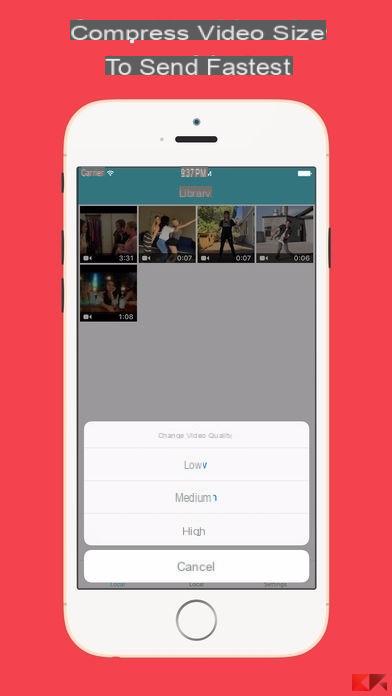 Come ridurre dimensioni video su iPhone e iPad