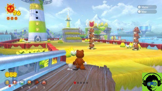 Mario 3D World: La furia de Bowser - Cómo hacer brillar a todos los gatos | Guía 100% Fur Step Island