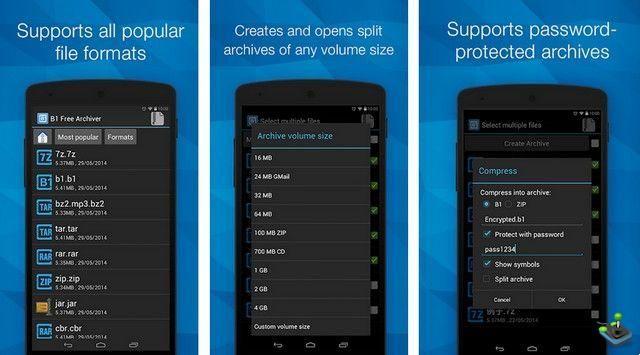 Top 5 aplicativos zip, rar e unzip para Android