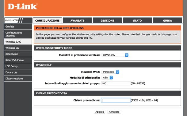 Como definir a senha do WiFi