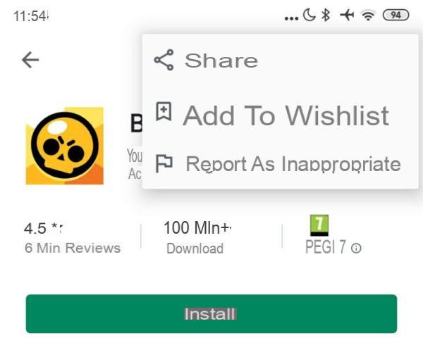 Create wish list on Google Play Store