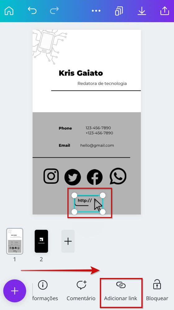 How to create a digital business card on mobile