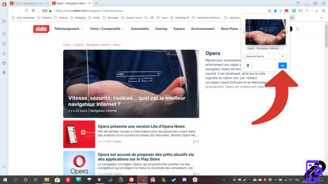 Como adicionar um site aos favoritos no Opera?