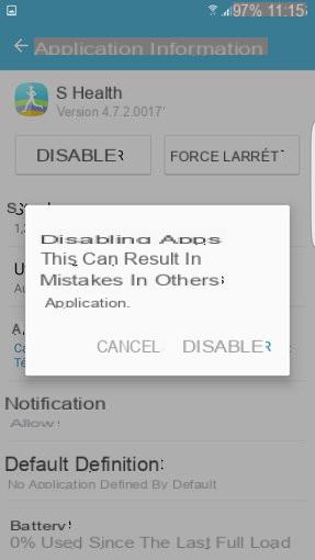 How do I uninstall default apps on Android?