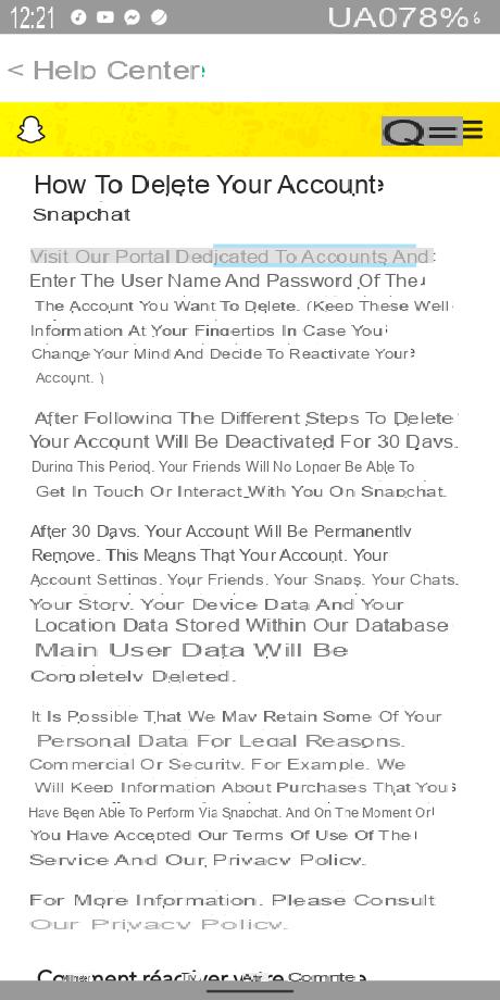 Como deletar sua conta no Snapchat em 2021?