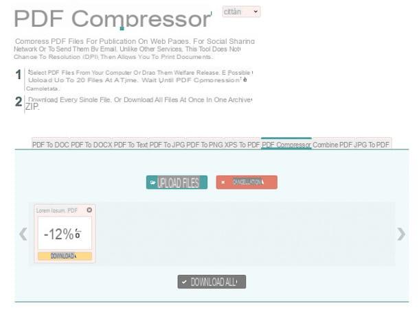 Come compress PDF online