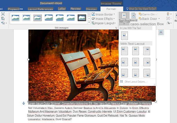 How to anchor a picture in Word