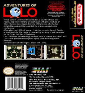 Adventures of Lolo NES passwords and codes